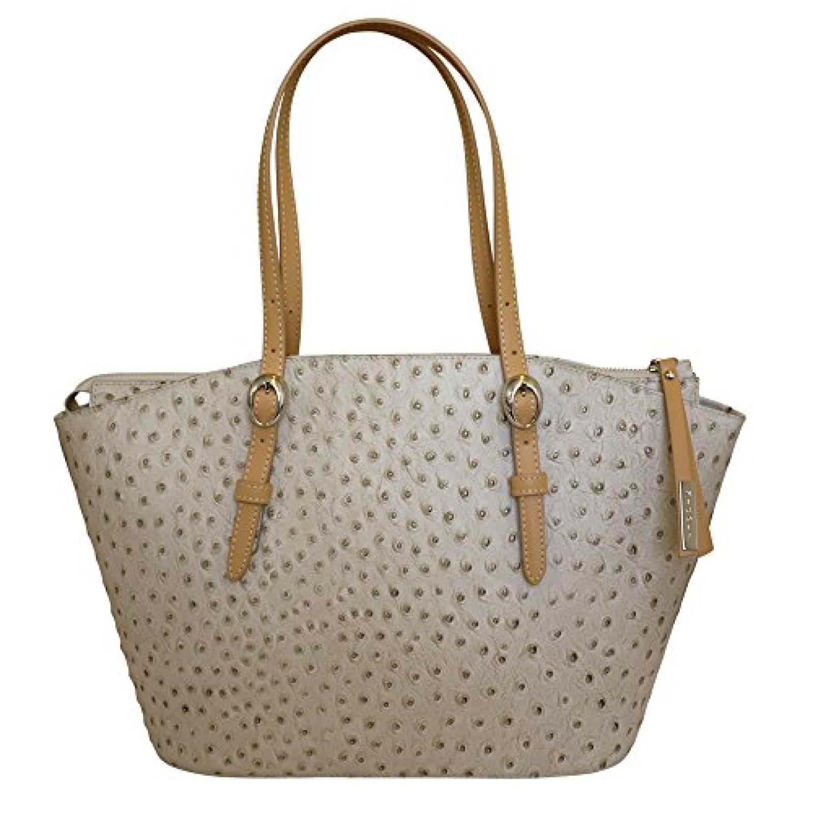 Nicoli "Exotic" Designer italienischen Leder-Einkaufstasche Shopper - braun 